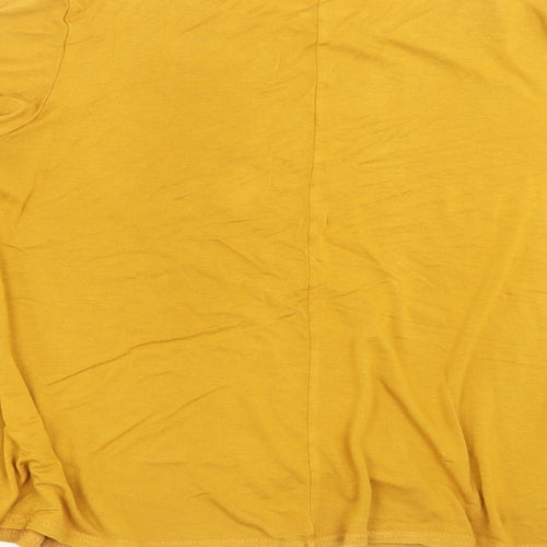 Boohoo Womens Yellow   Basic T-Shirt Size 14