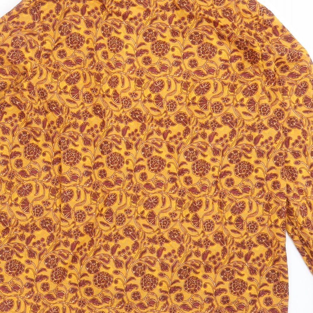 NEXT Womens Orange Floral  Basic Blouse Size 12