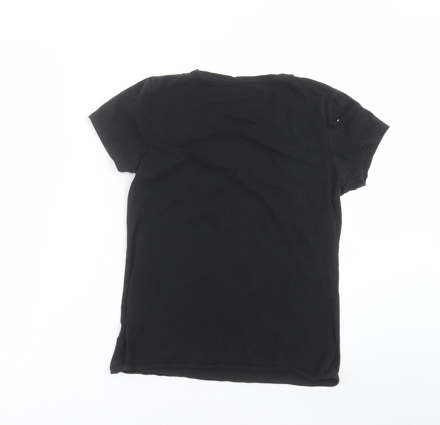 Primark Womens Black   Basic T-Shirt Size 14  - with stretch