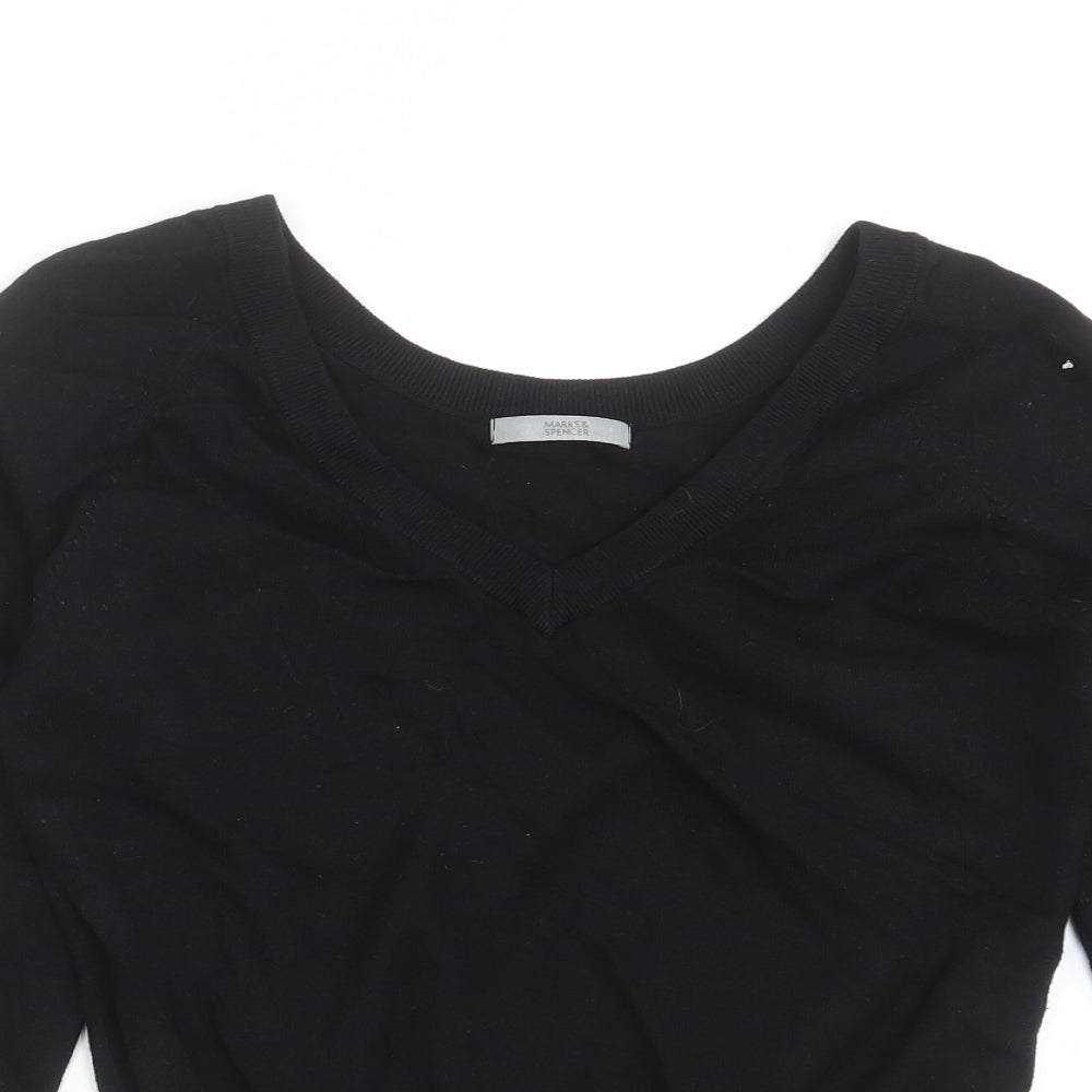 Marks and Spencer Womens Black  Knit Pullover Jumper Size 10