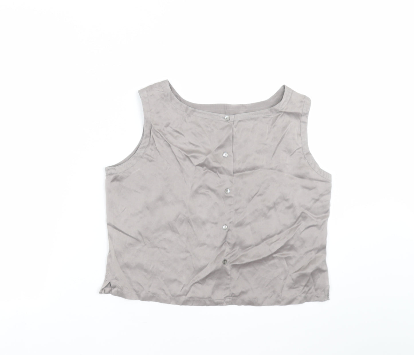 Marks and Spencer Womens Grey   Basic Blouse Size 14