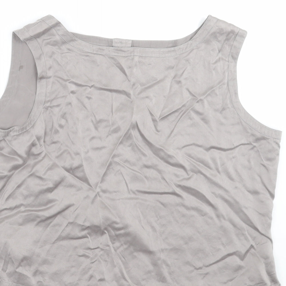 Marks and Spencer Womens Grey   Basic Blouse Size 14