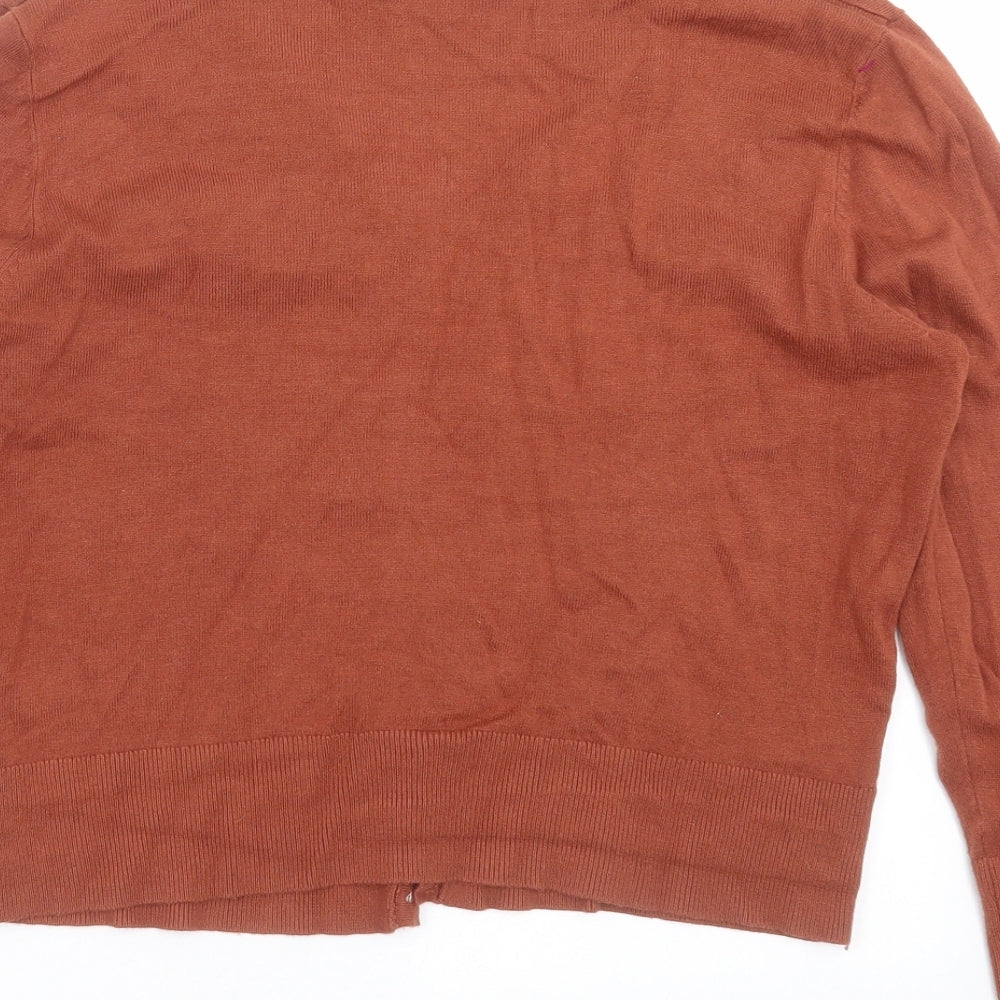 Primark Womens Brown  Knit Cardigan Jumper Size M