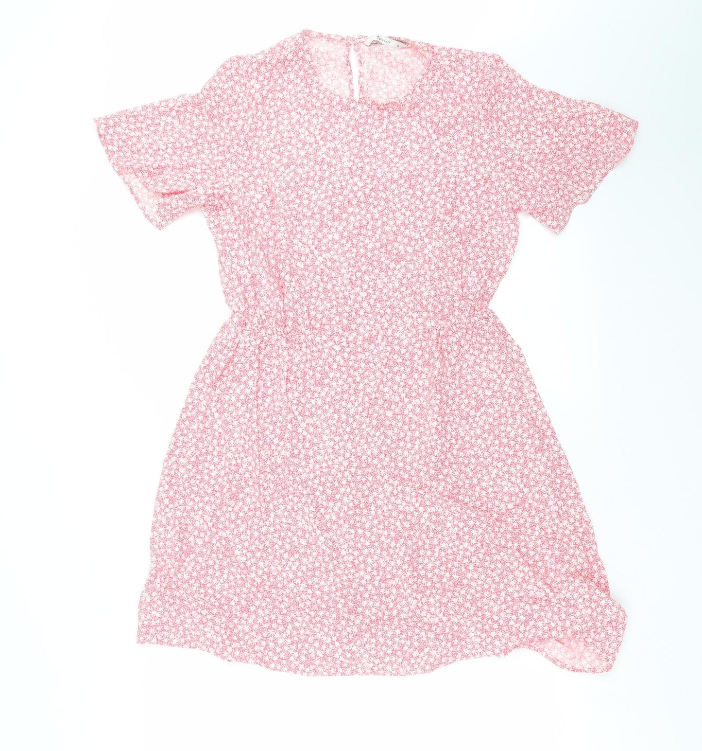 TU Womens Pink Floral  Fit & Flare  Size 8