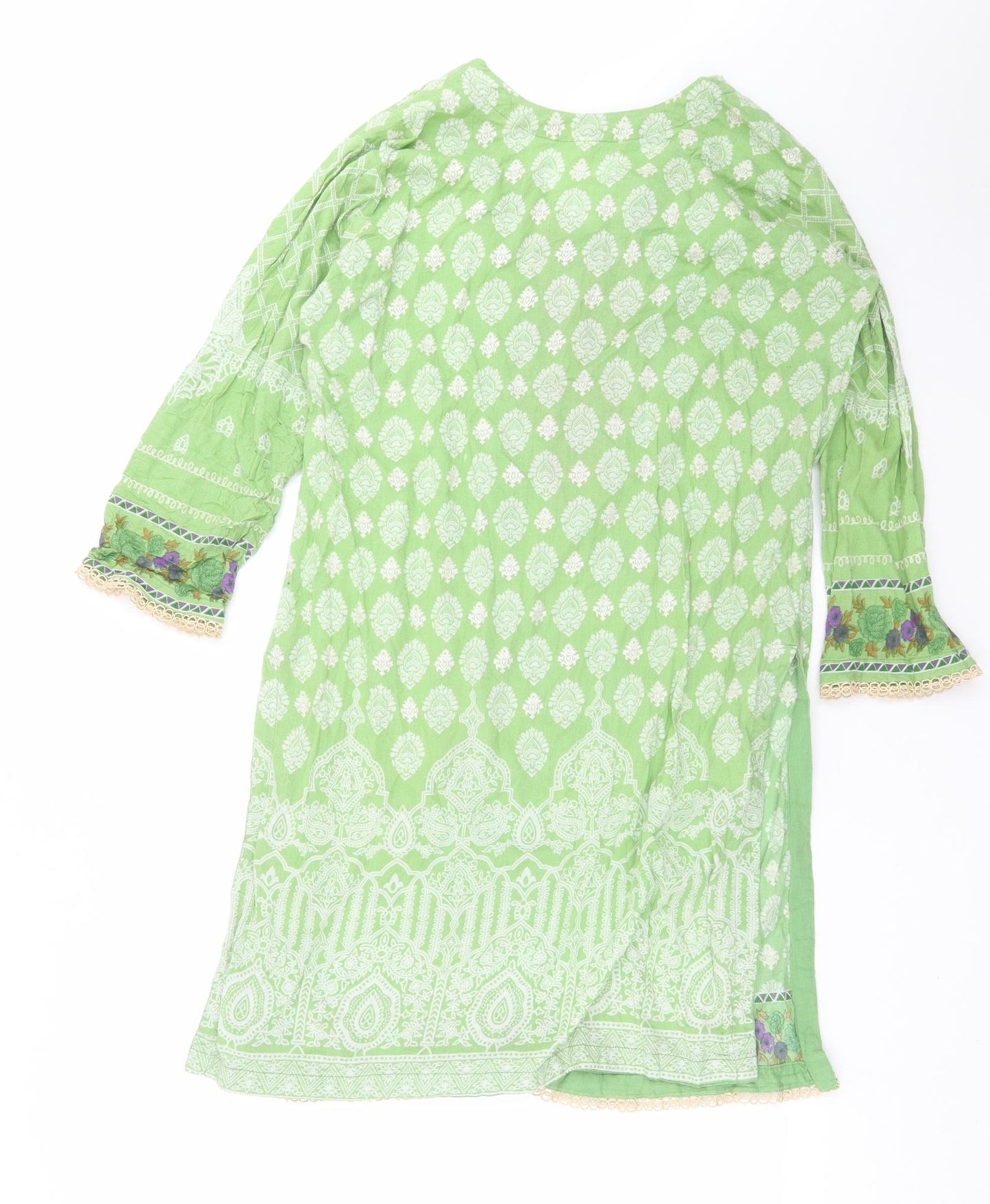Preworn Womens Green Geometric  Shift  Size XL