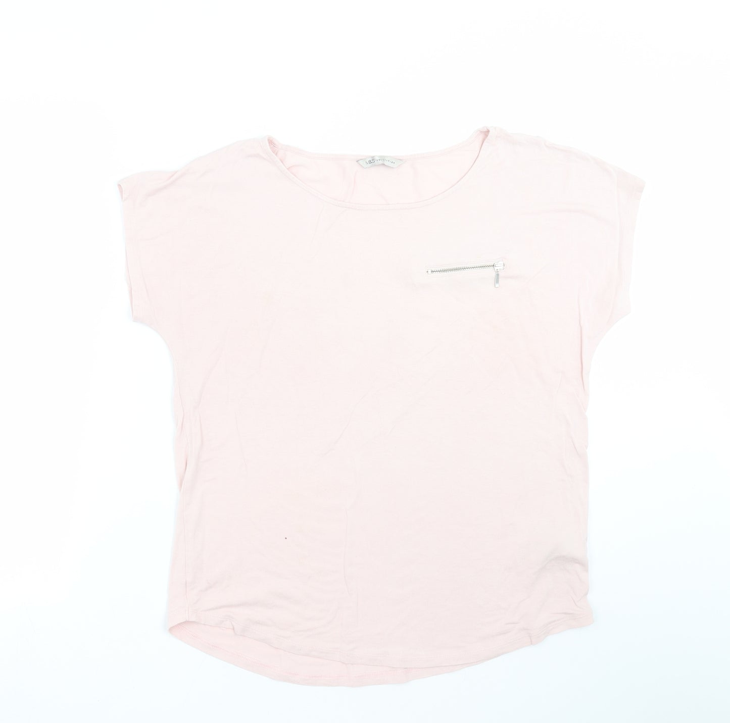 Marks and Spencer Womens Pink   Basic T-Shirt Size 14