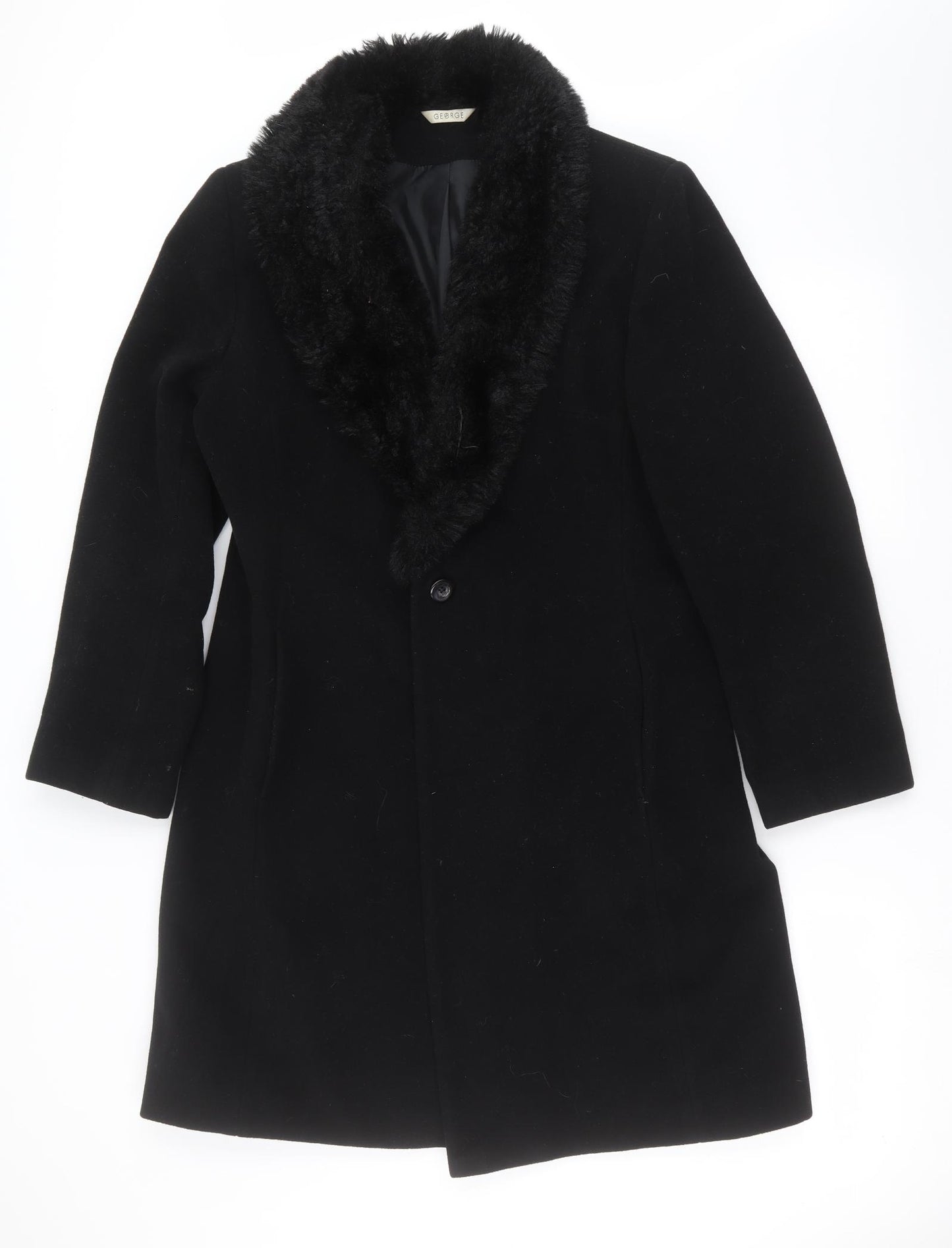 George Womens Black   Jacket Coat Size M