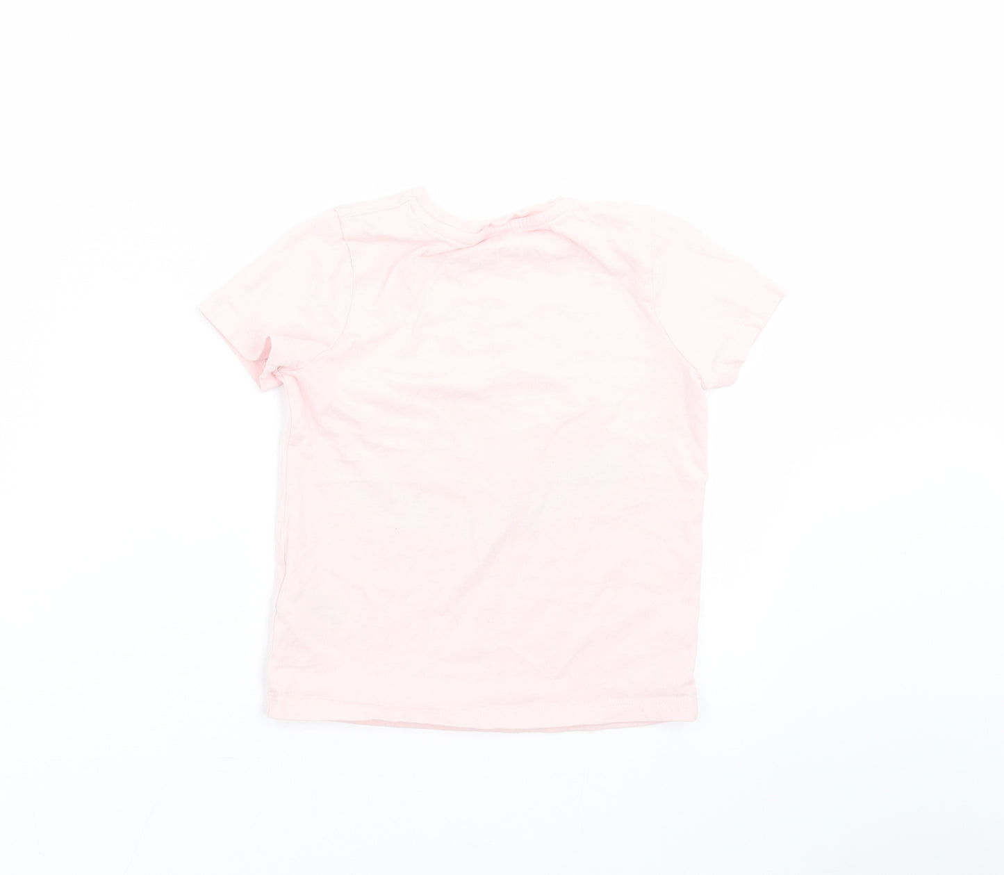 Marks and Spencer Girls Pink   Basic T-Shirt Size 5-6 Years  - watermelon