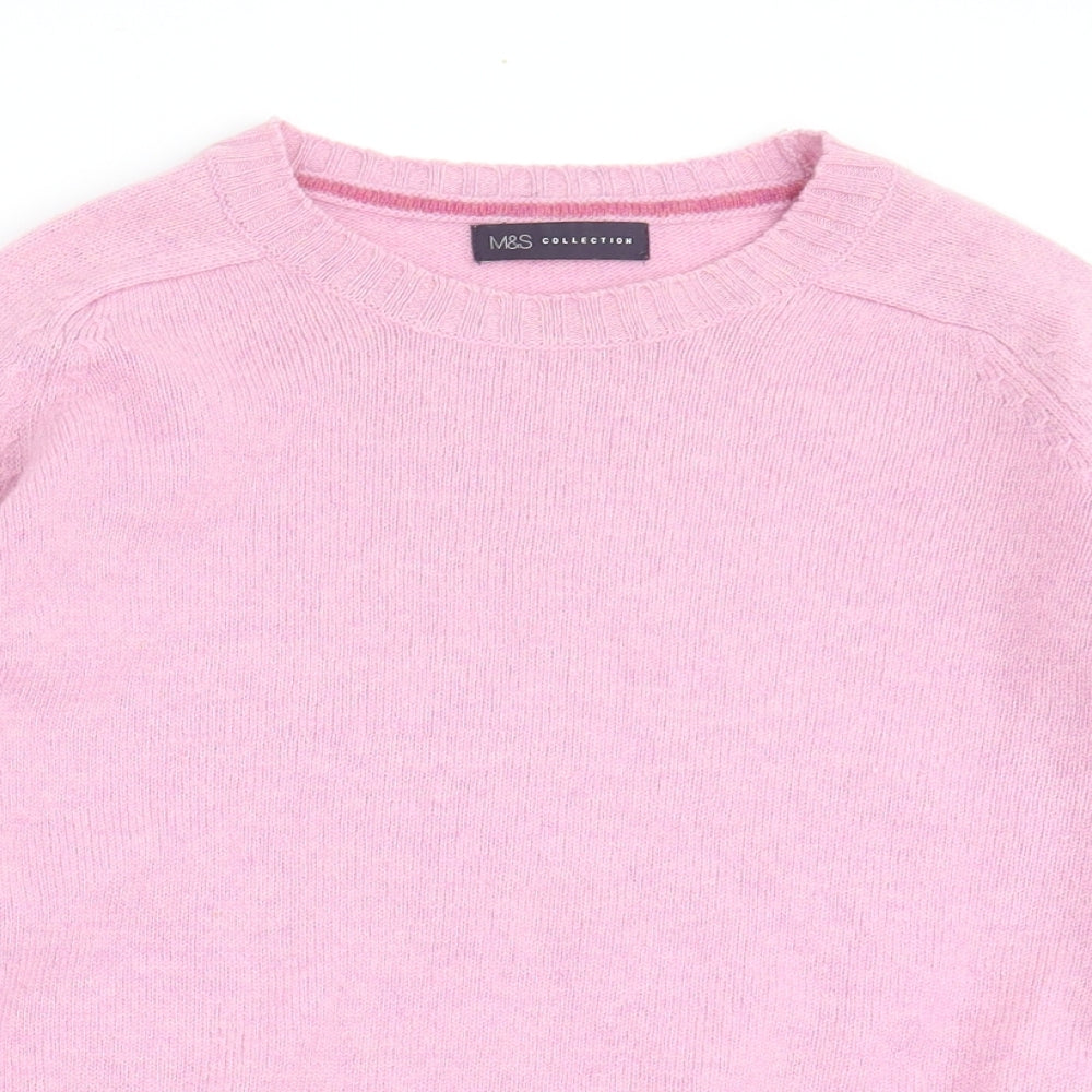 Marks and Spencer Womens Pink  Knit Pullover Jumper Size 16