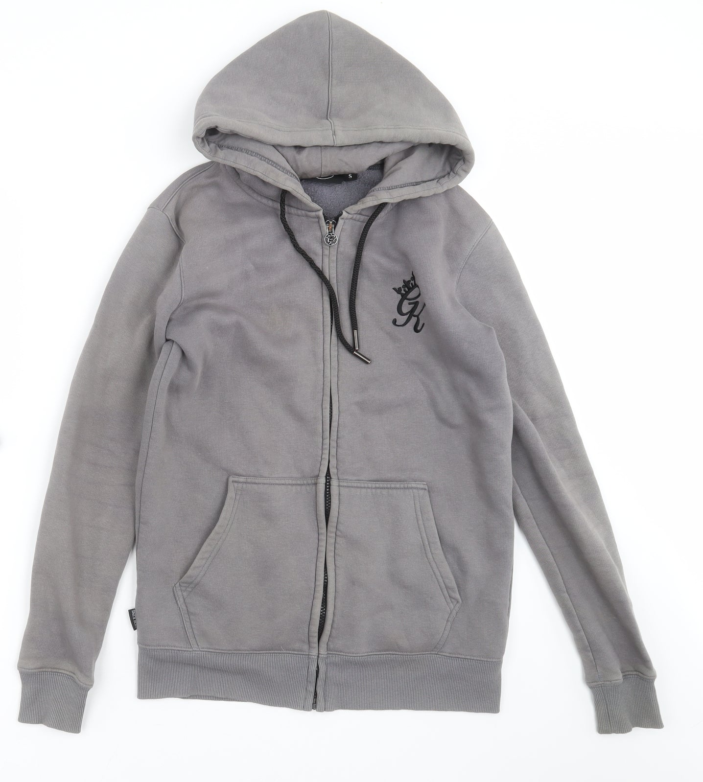 Gym King Mens Grey   Full Zip Hoodie Size S