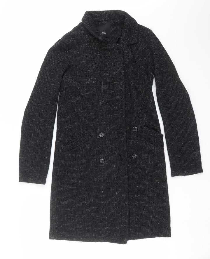 River Island Womens Black   Overcoat Coat Size 8