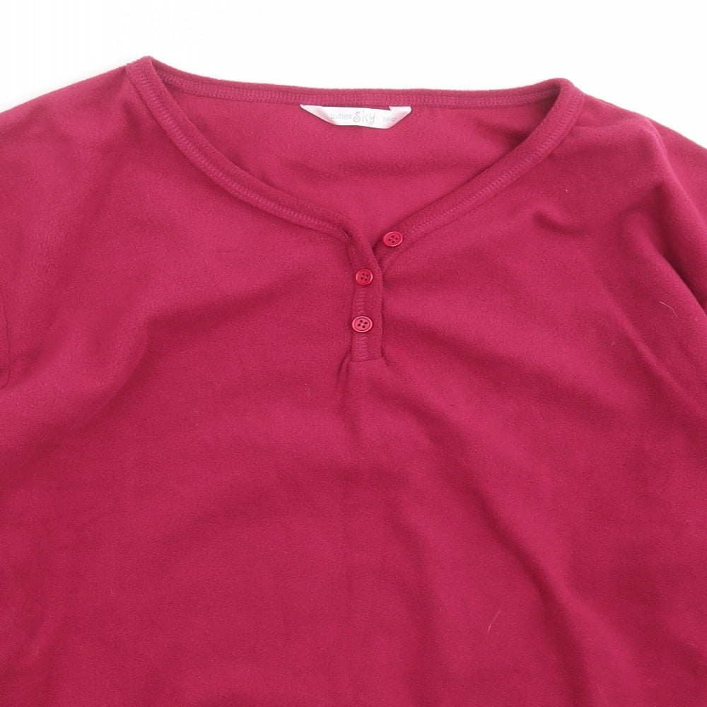 Indigo Sky Womens Purple Solid  Top Pyjama Top Size 10