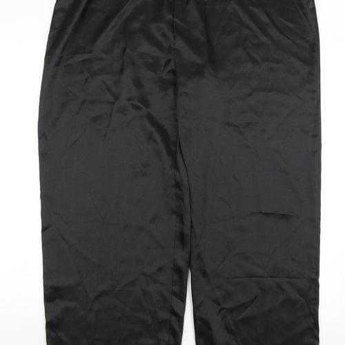 Preworn Womens Black Solid  Capri Pyjama Pants Size 20