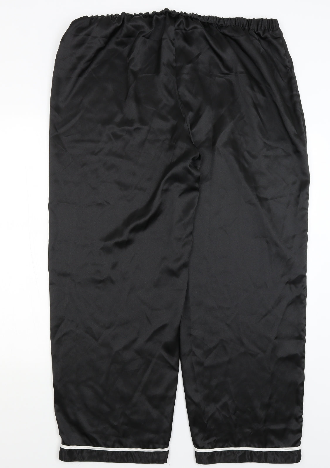 Preworn Womens Black Solid  Capri Pyjama Pants Size 20