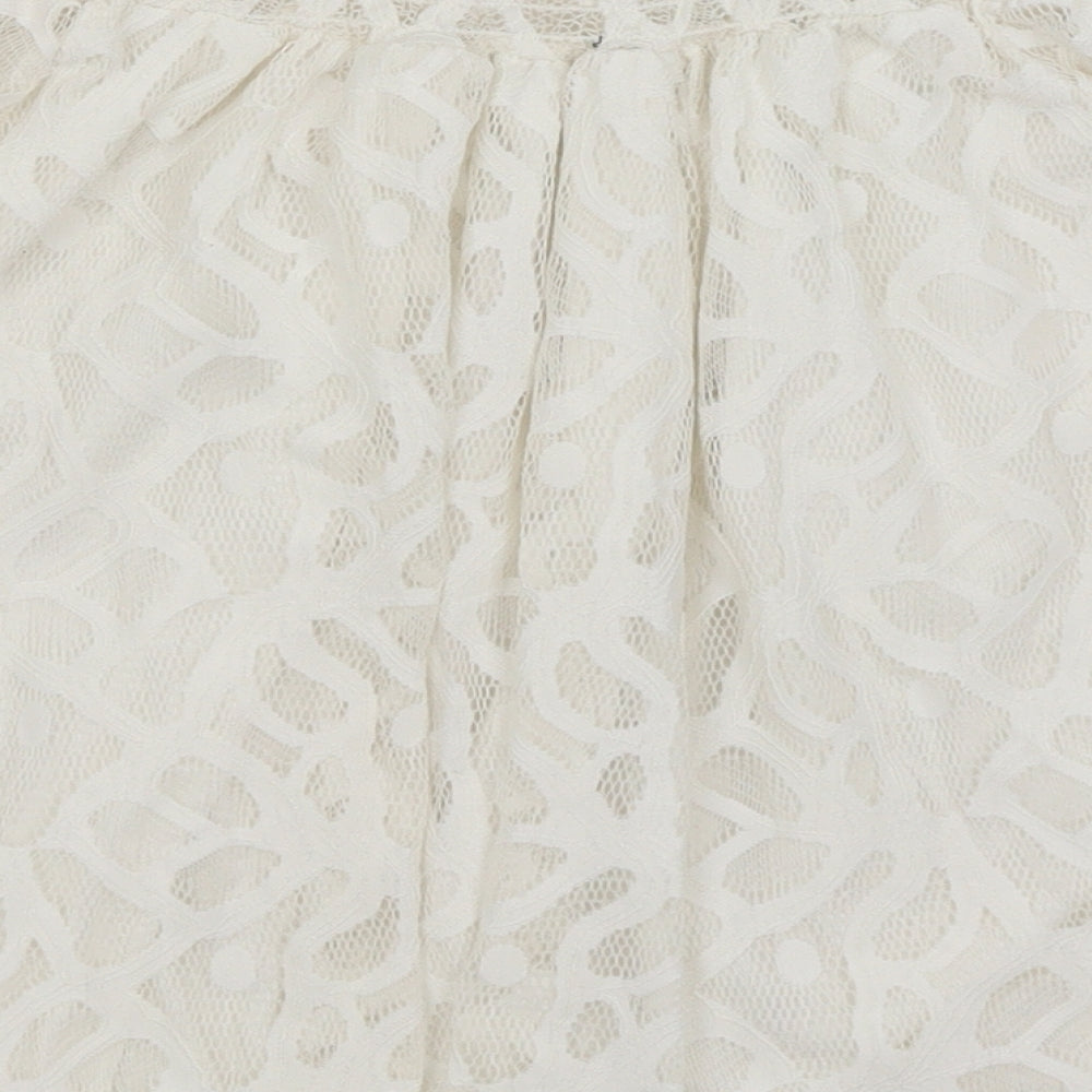 Preworn Womens White   Basic Blouse Size 10