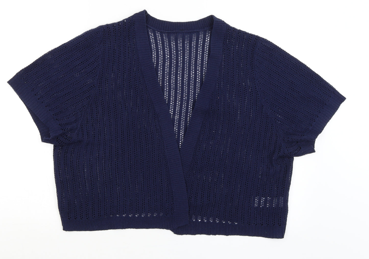 Preworn Womens Blue   Shrug Jumper Size 22
