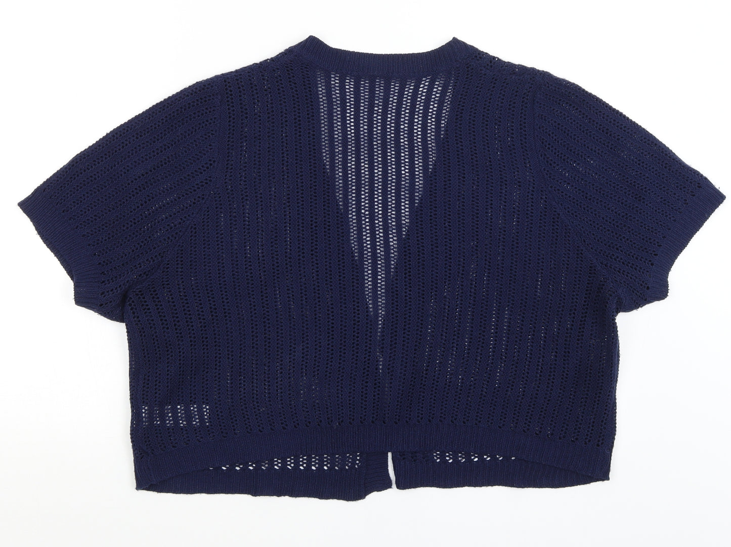 Preworn Womens Blue   Shrug Jumper Size 22