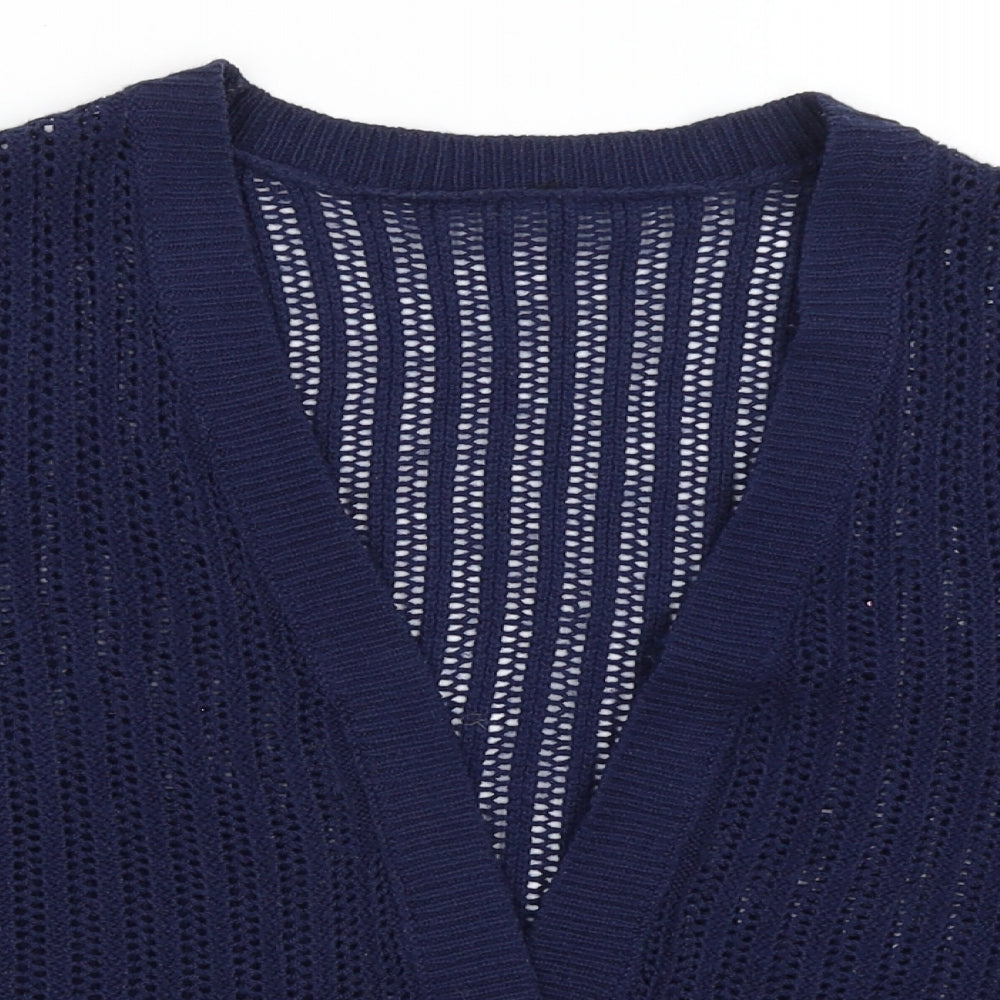 Preworn Womens Blue   Shrug Jumper Size 22