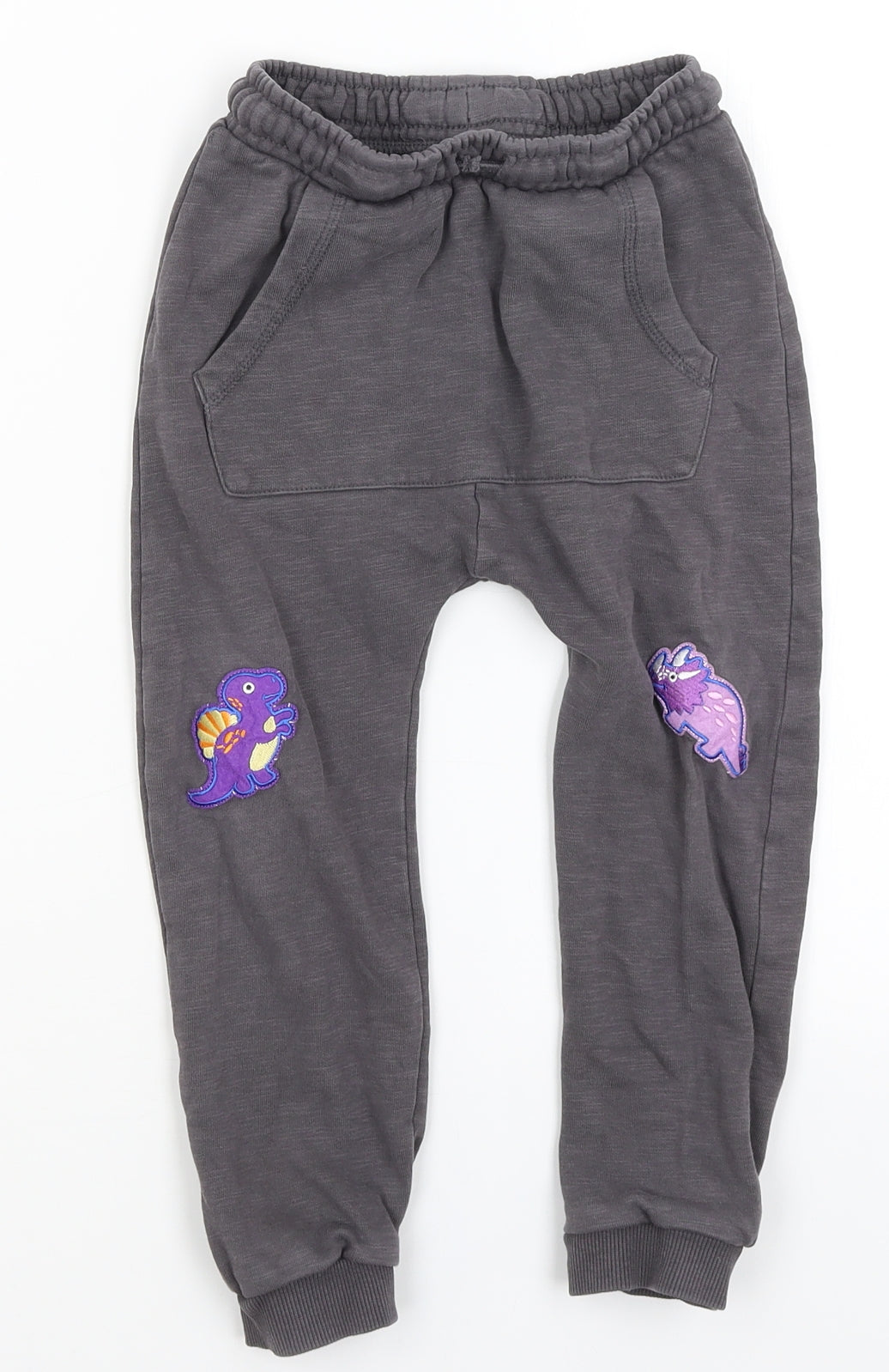 George Boys Grey   Jogger Trousers Size 4-5 Years - Dinosaurs