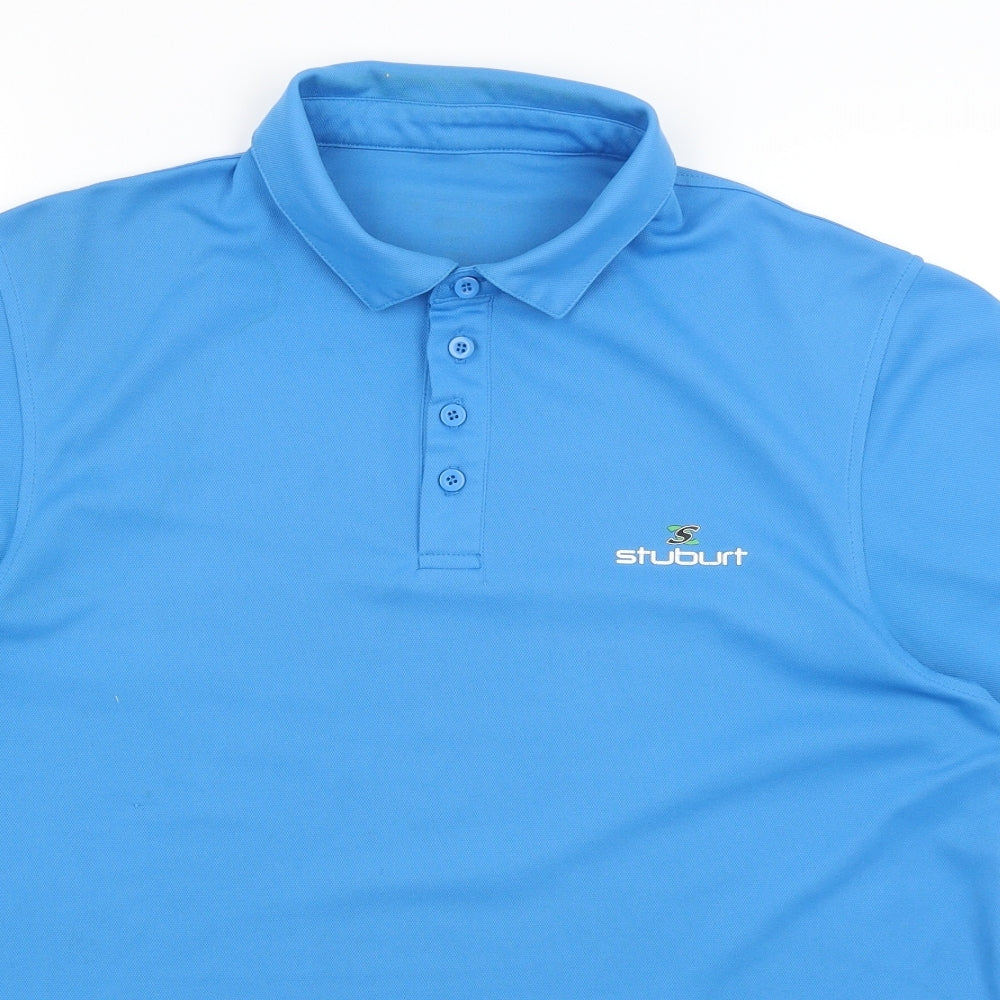 Stubert Mens Blue   Basic Polo Size M