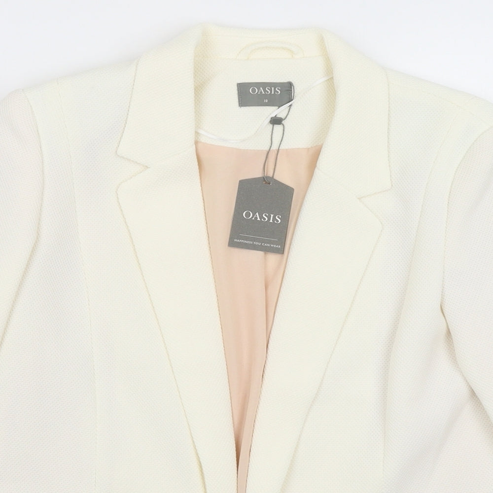 Oasis Womens Ivory   Jacket Blazer Size 10