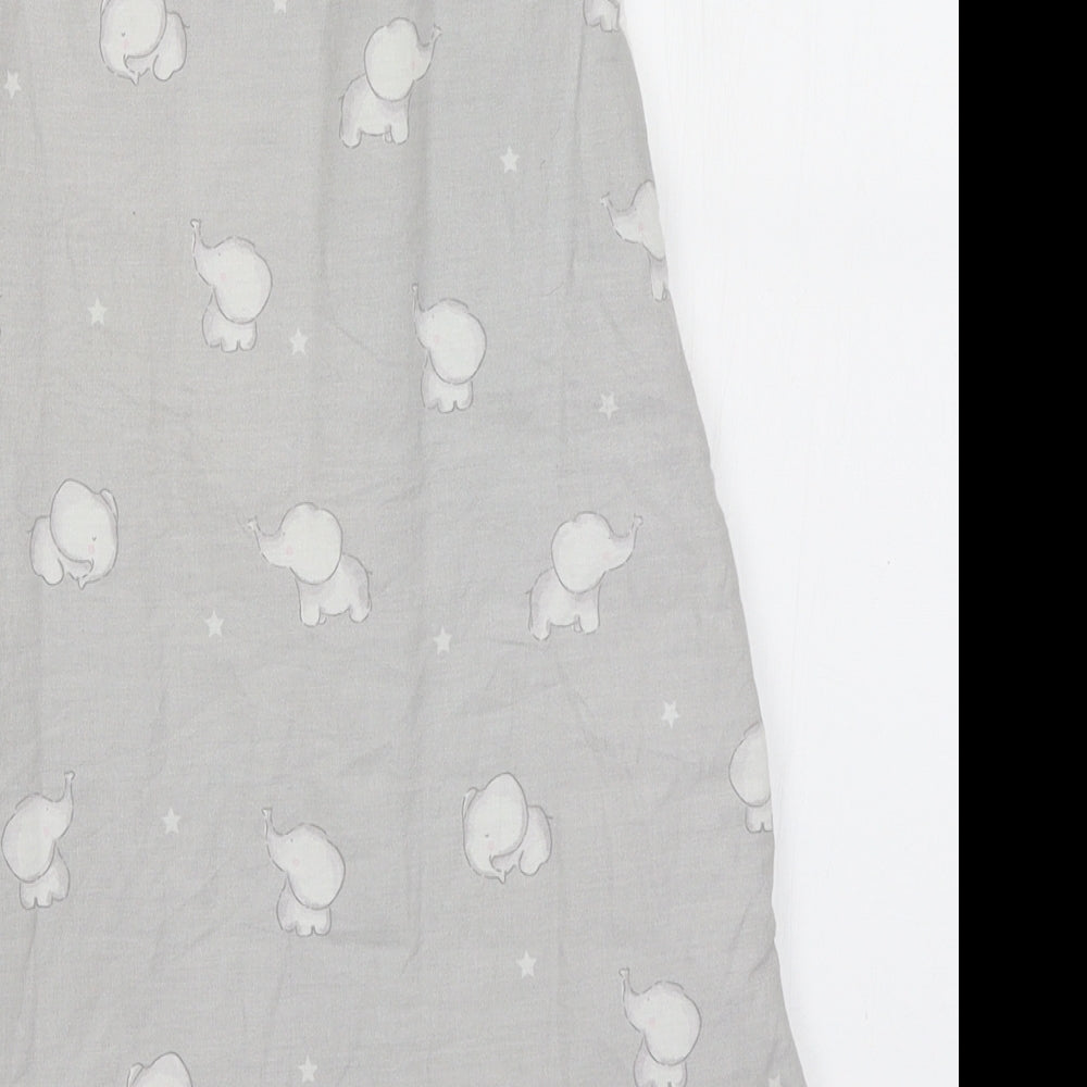 Dunelm Baby Grey   Babygrow One-Piece Size 3-6 Months  - Elephants