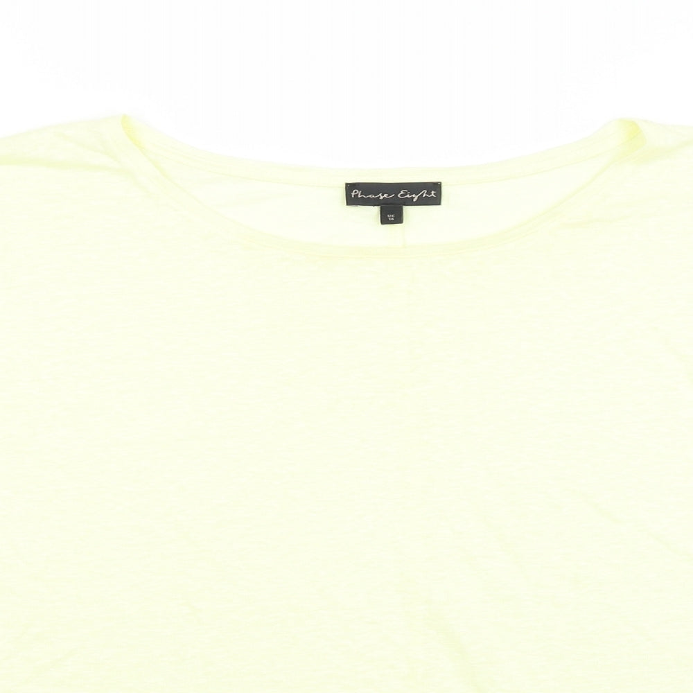 Phase Eight Womens Yellow   Basic T-Shirt Size 14