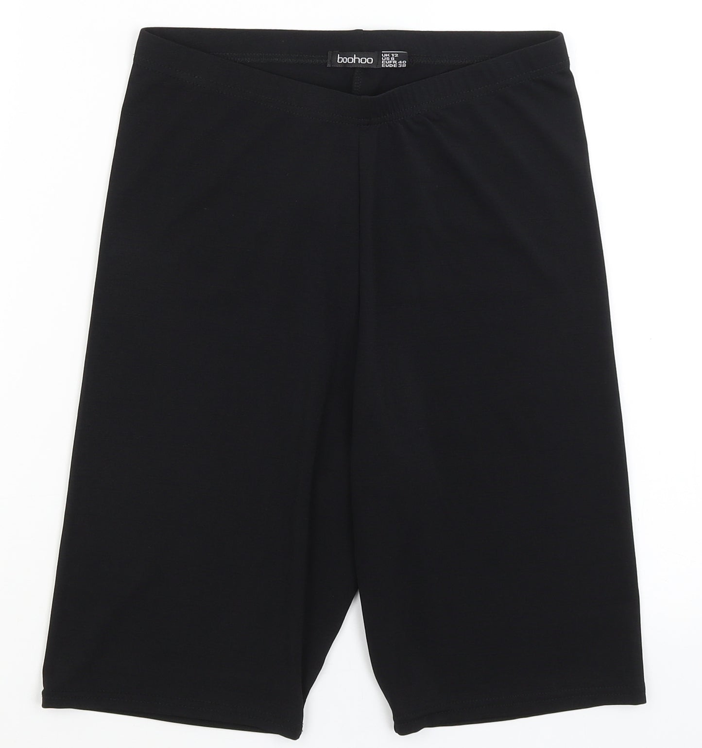 Boohoo Womens Black   Compression Shorts Size 12
