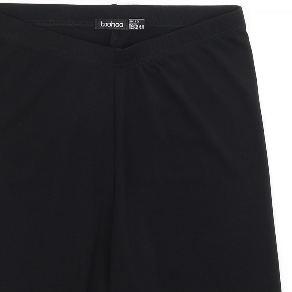 Boohoo Womens Black   Compression Shorts Size 12
