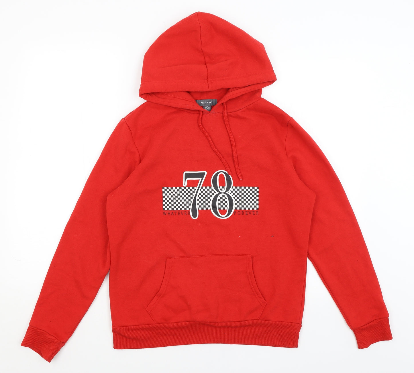 Primark Womens Red   Pullover Hoodie Size M  - Whatever, Forever