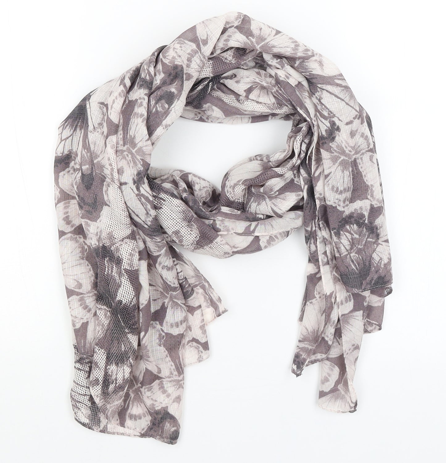 Preworn Womens Purple    Scarf   - Butterflies