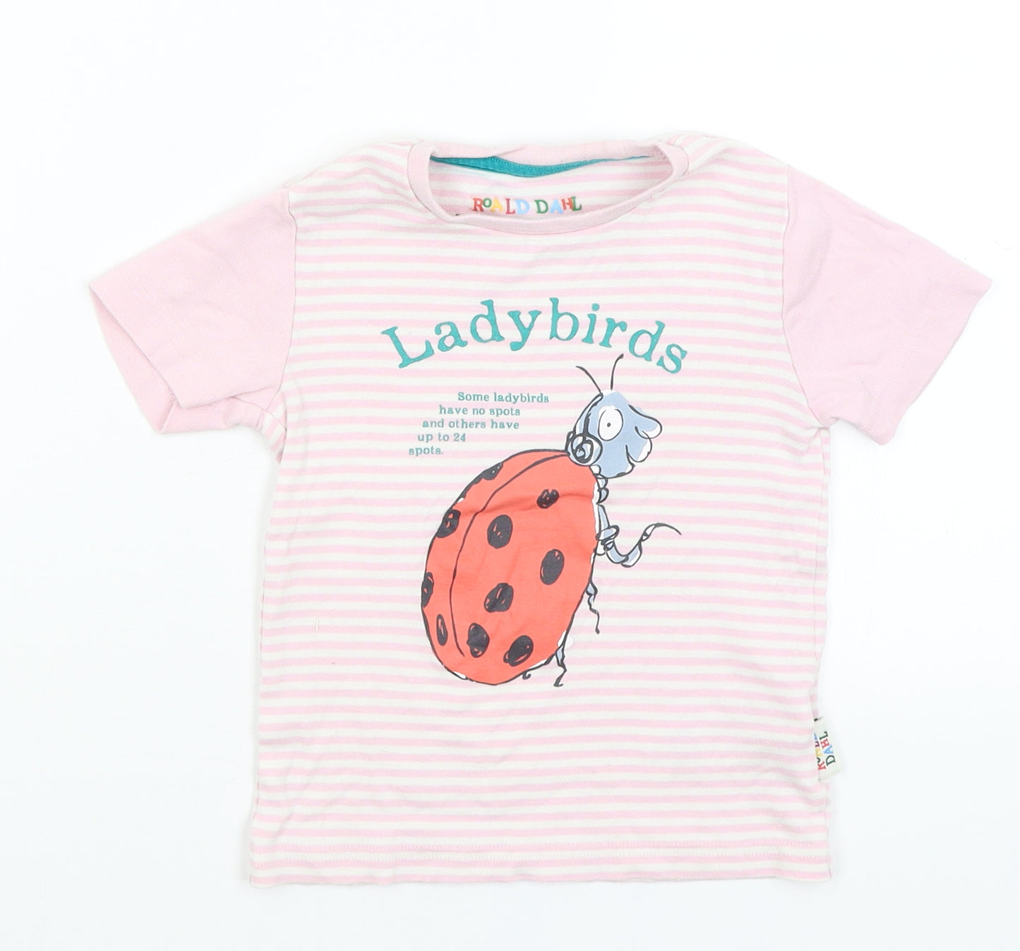 Roald Dahl Girls Pink Striped  Trousers Outfit/Set Size 4-5 Years  - Ladybirds
