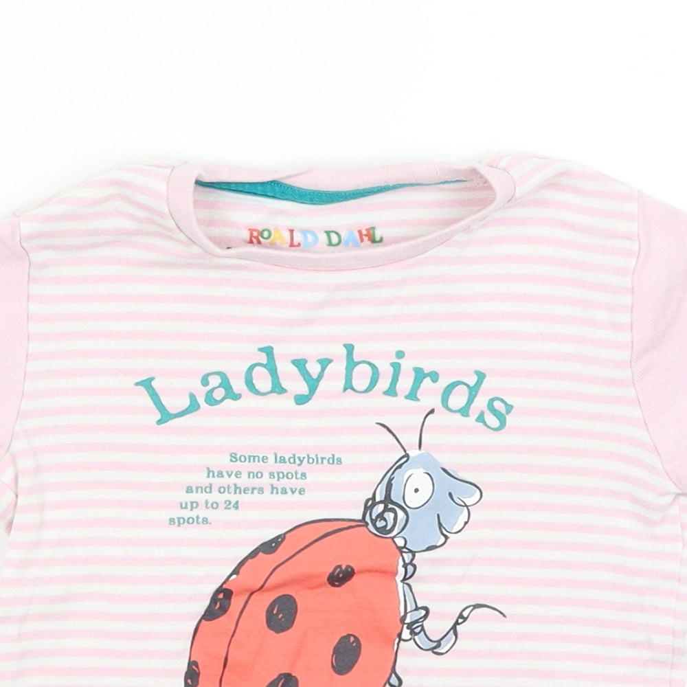 Roald Dahl Girls Pink Striped  Trousers Outfit/Set Size 4-5 Years  - Ladybirds