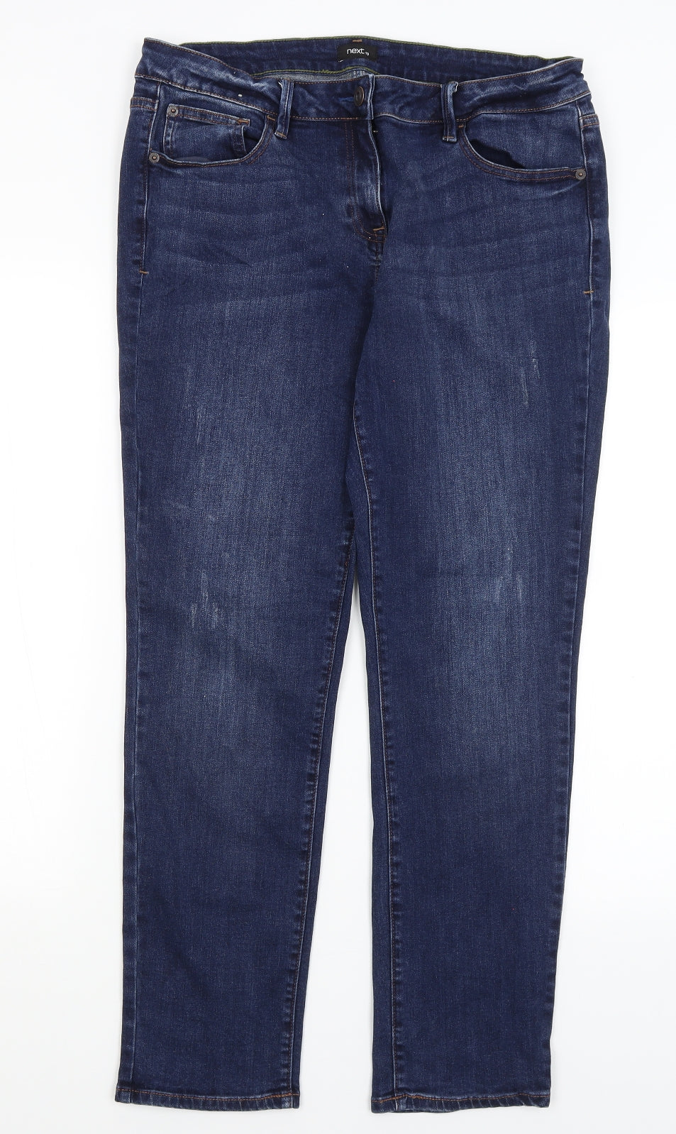 NEXT Womens Blue   Straight Jeans Size 14 L28.5 in