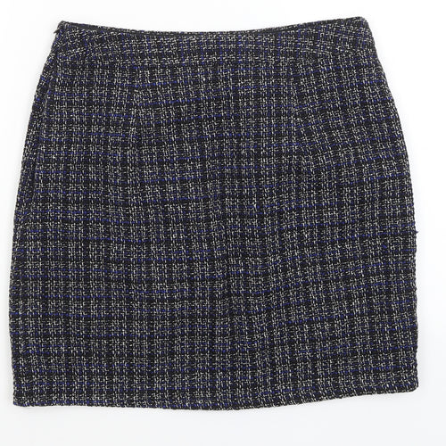 Papaya Womens Black Check  A-Line Skirt Size 10