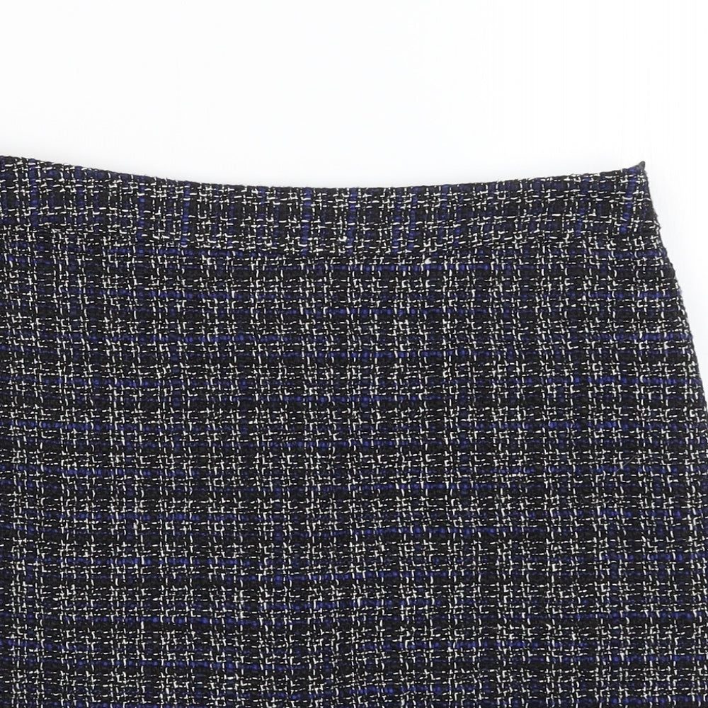 Papaya Womens Black Check  A-Line Skirt Size 10
