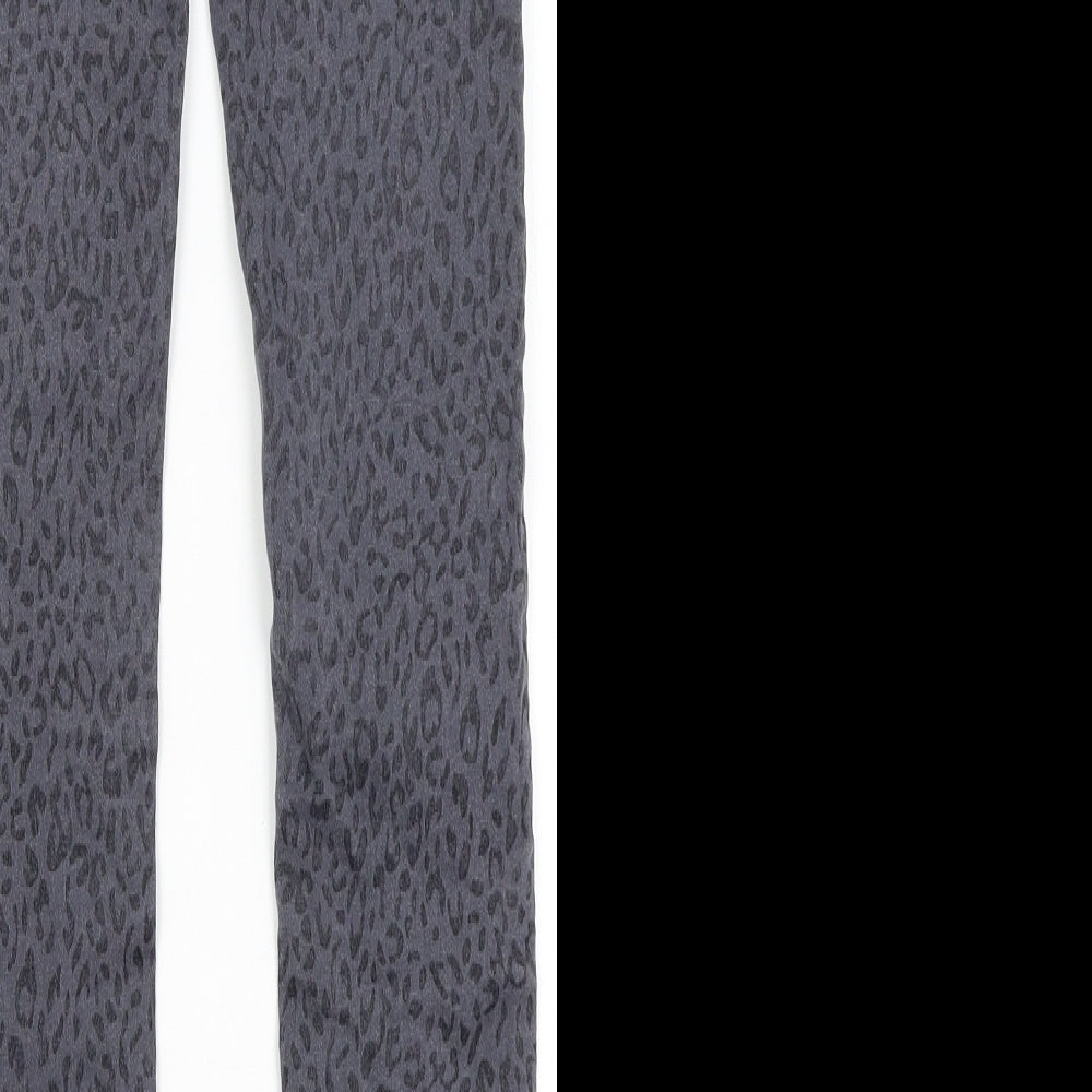 3 Pommes Girls Grey Animal Print  Skinny Jeans Size 11-12 Years