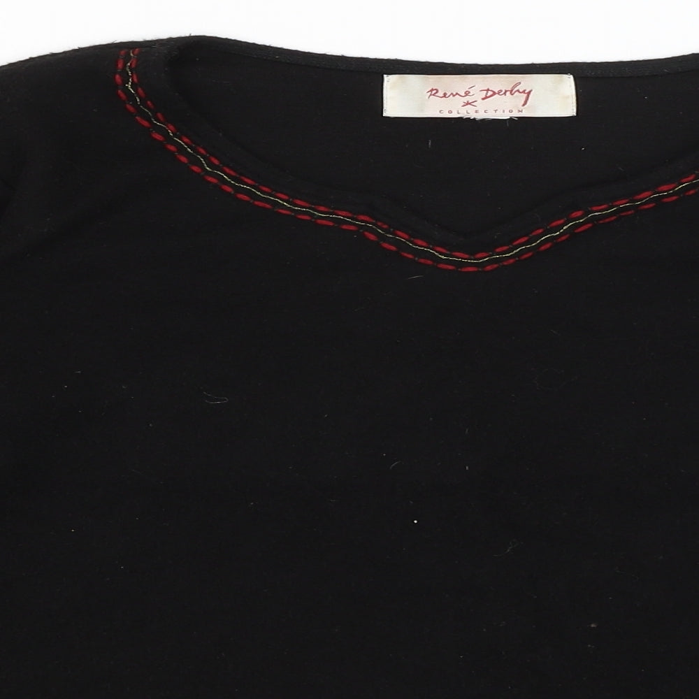Rene Derhy Womens Black   Pullover Jumper Size M