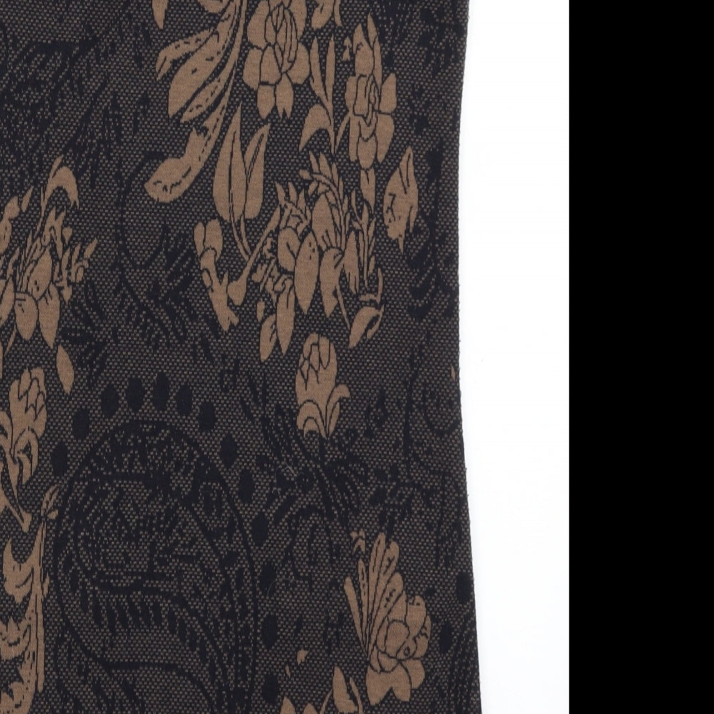 Izabel  Womens Black Floral  A-Line  Size 8