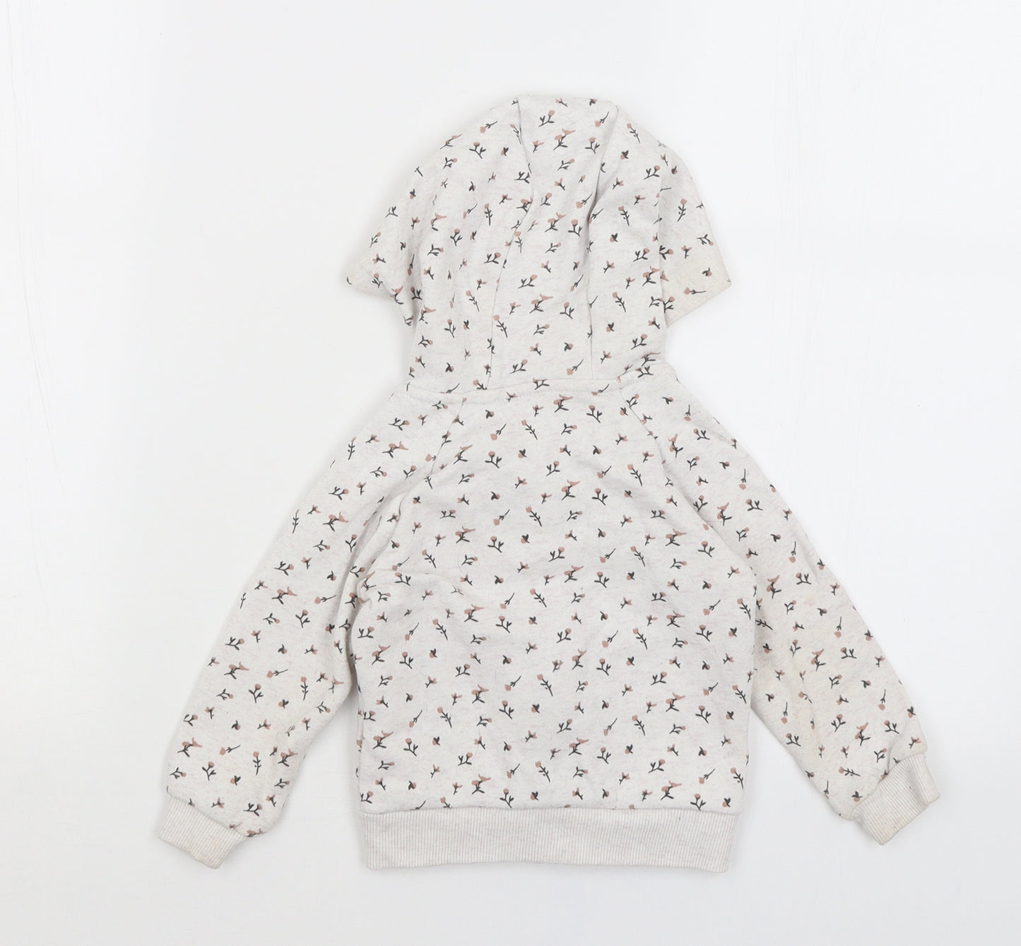 Primark Baby Ivory Floral  Full Zip Jumper Size 12-18 Months