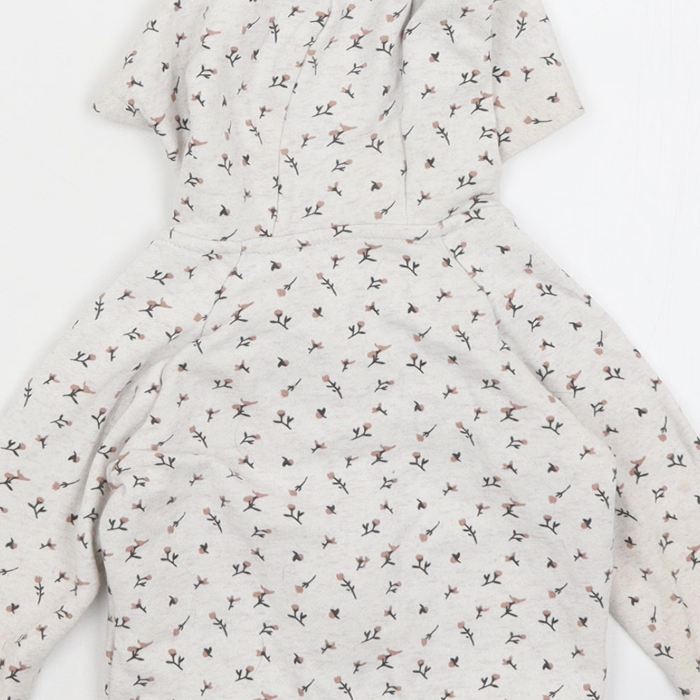 Primark Baby Ivory Floral  Full Zip Jumper Size 12-18 Months