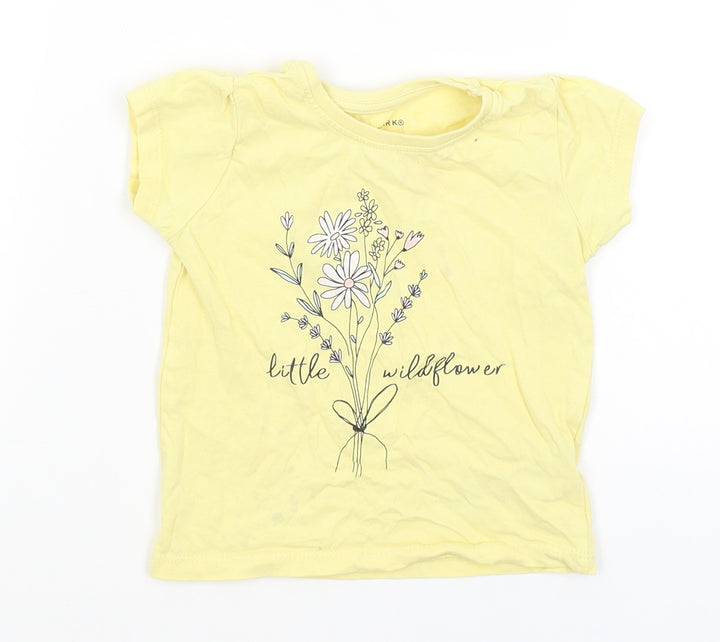 Primark Baby Yellow   Basic T-Shirt Size 12-18 Months  - Little Wildflower