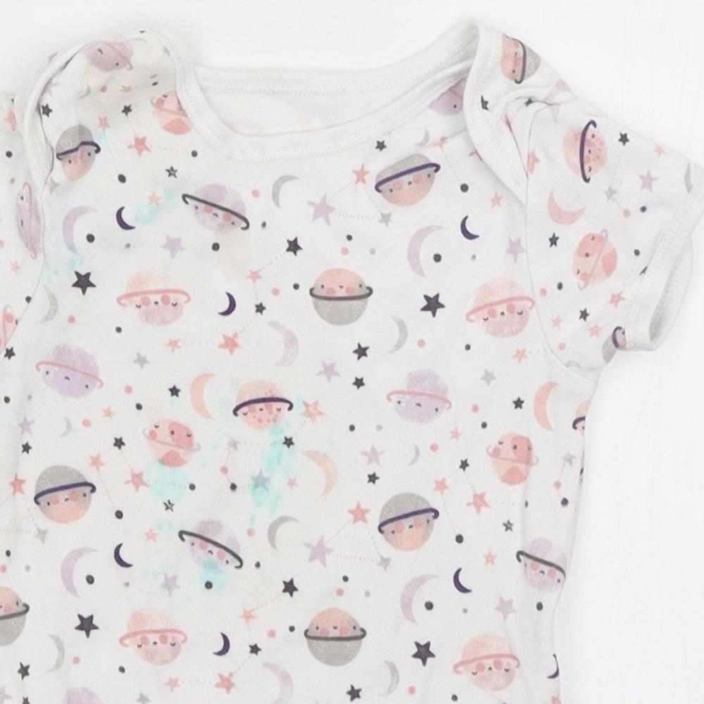 Primark Baby White   Romper One-Piece Size 12-18 Months  - Planets