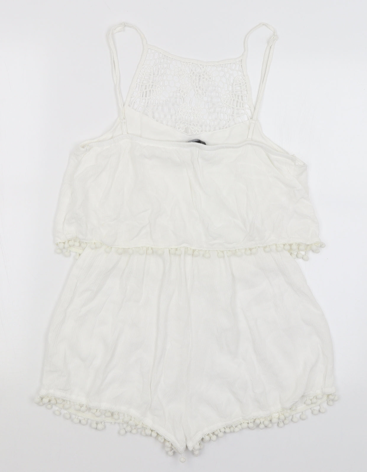 Primark Womens White   Playsuit One-Piece Size M