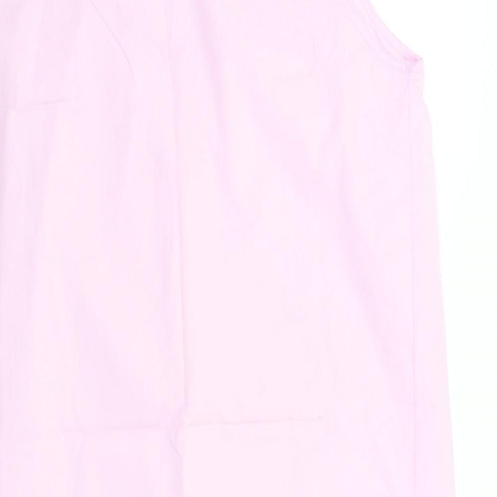 M&Co Womens Pink Solid   Nightshirt Size 16