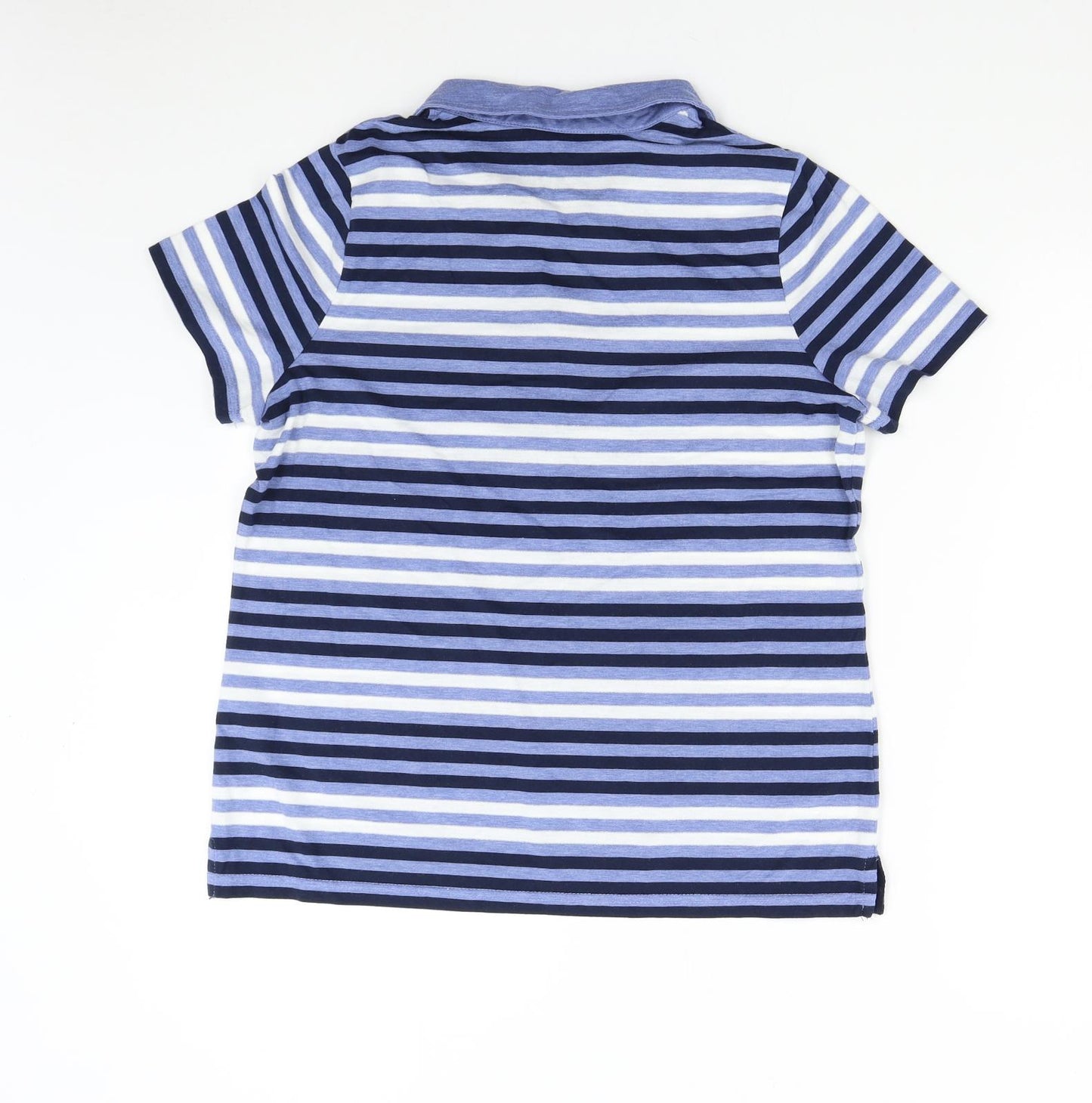 Preworn Mens Blue Striped   Polo Size 16