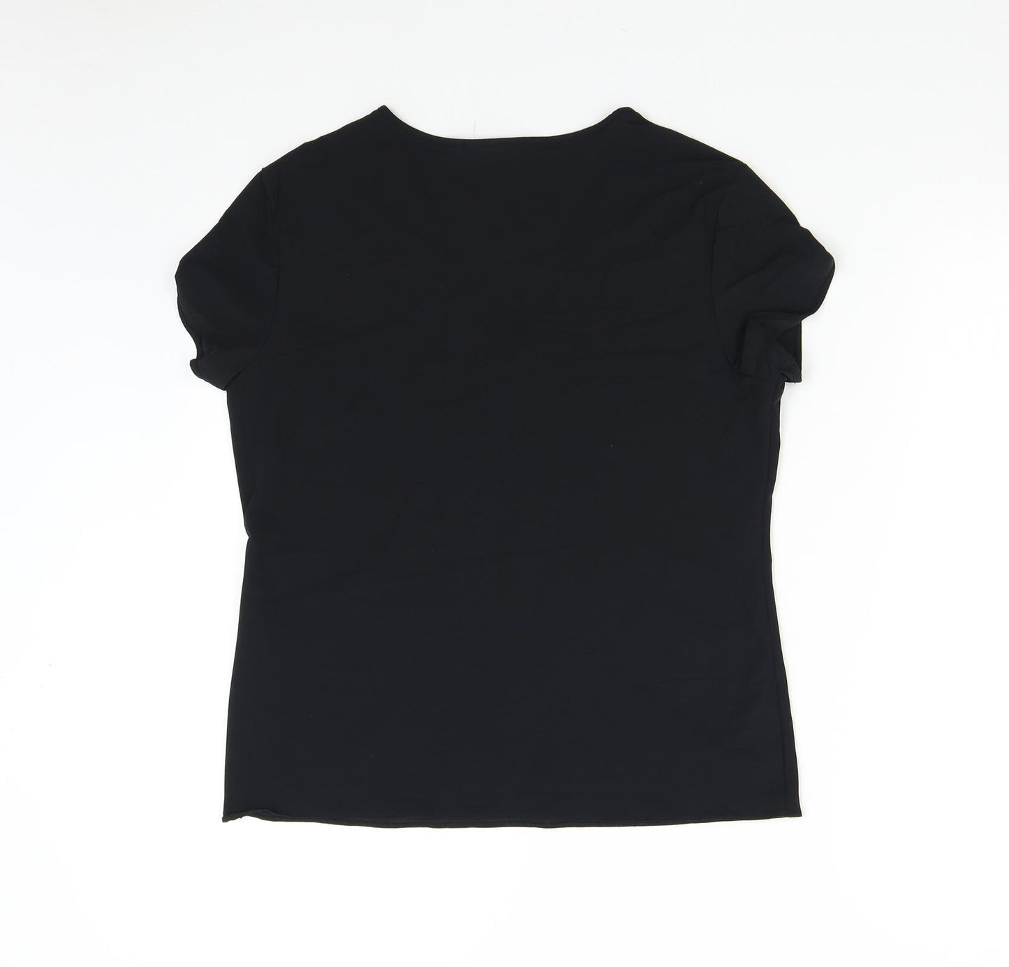 M&S Womens Black   Basic T-Shirt Size 16