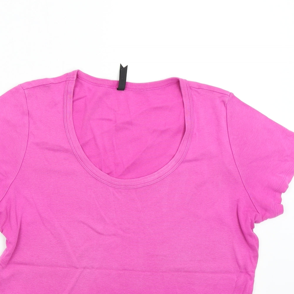 M&S Womens Pink   Basic T-Shirt Size 18