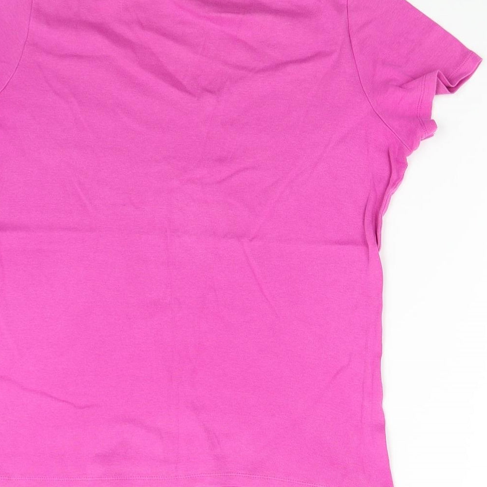 M&S Womens Pink   Basic T-Shirt Size 18