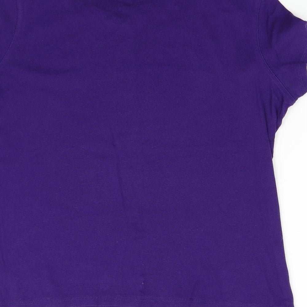 M&S Womens Purple   Basic T-Shirt Size 18
